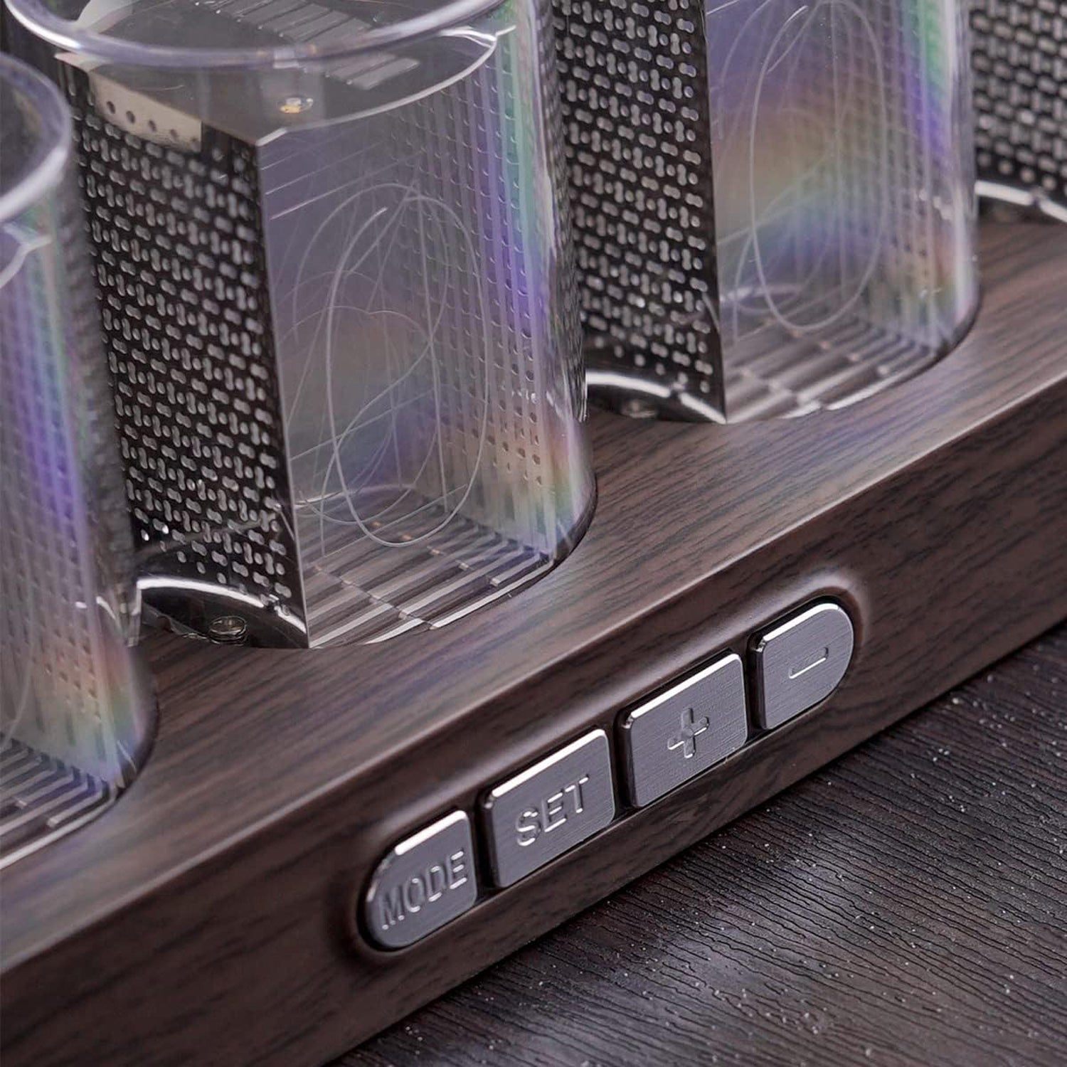 Nixie tube digital clock with authentic glowing tubes, adding a unique touch to any desk or room