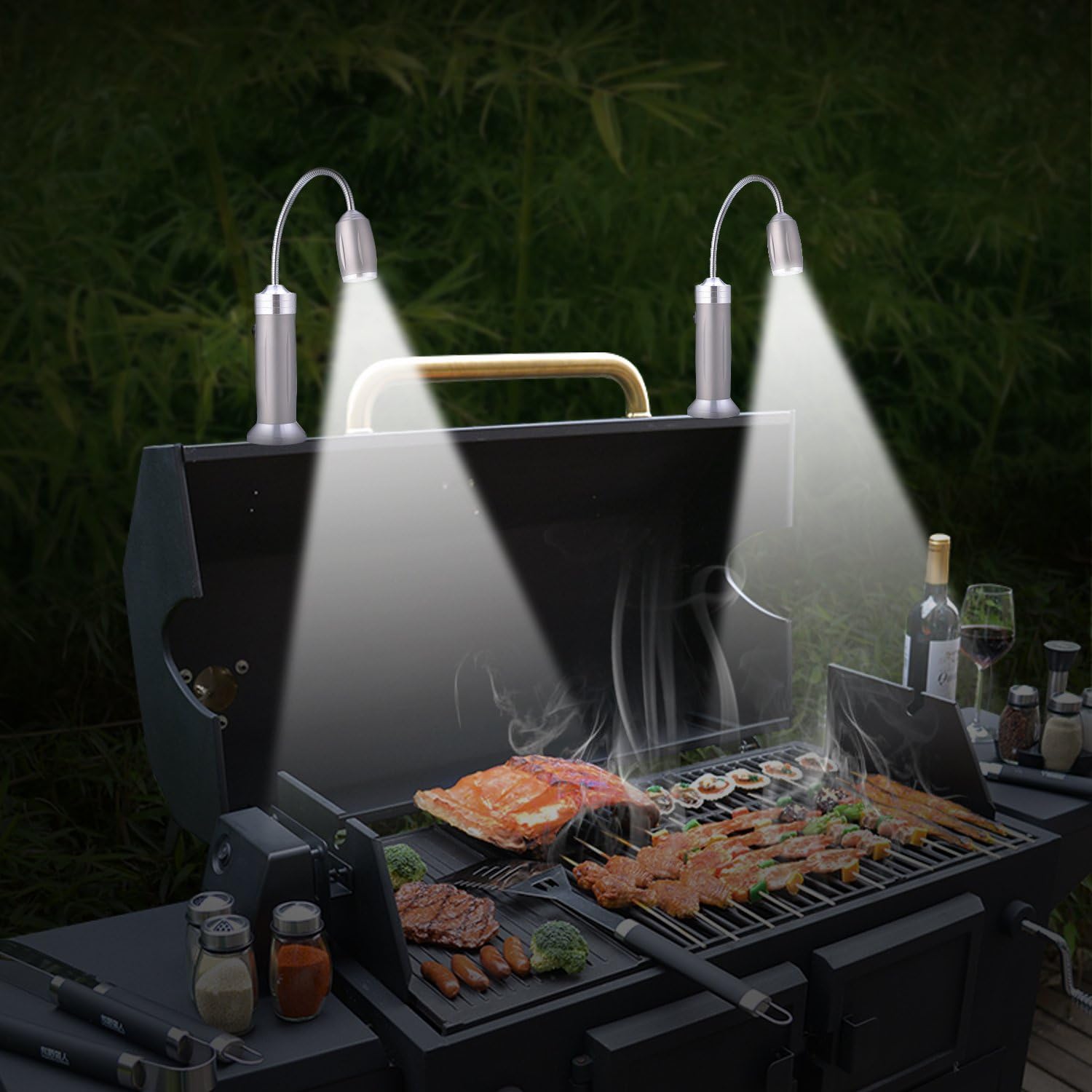 Efficient outdoor BBQ light with weather-resistant design for grilling during nighttime or in poor lighting conditions