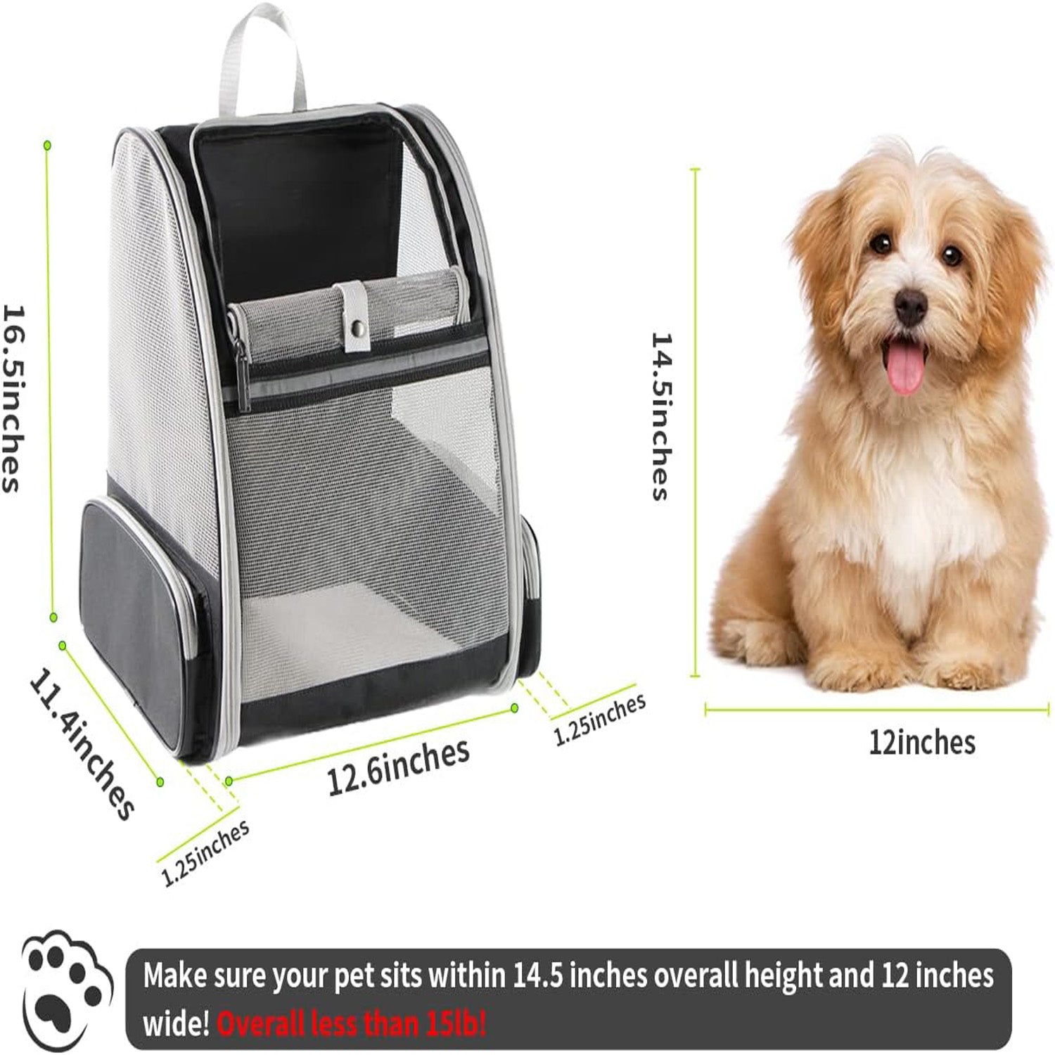 Pet backpack for travel with cats and dogs, designed with durable materials, ventilation panels, and adjustable shoulder straps for hands-free carrying