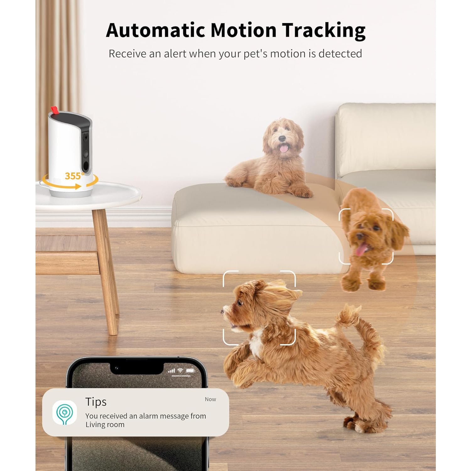 HD pet camera treat dispenser for indoor pet monitoring