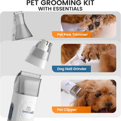 Portable dog grooming vacuum for pets, featuring high suction and detachable tools, perfect for grooming and hair removal on all dog breeds and sizes