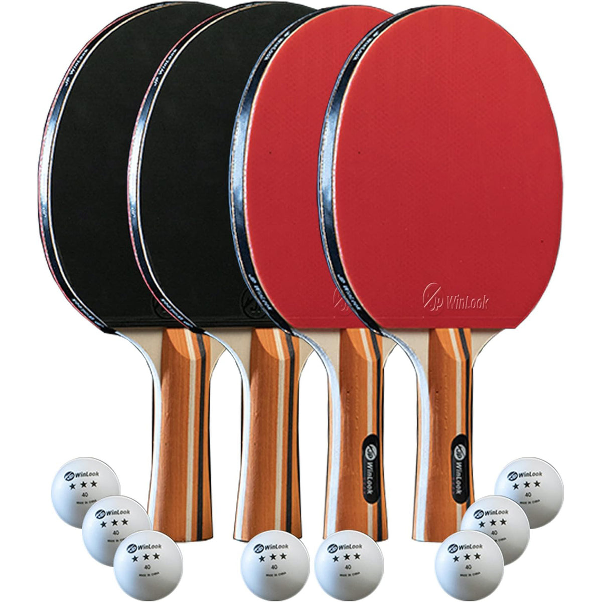 Image of high-quality ping pong paddles designed for enhanced grip and performance, perfect for recreational play and professional tournaments