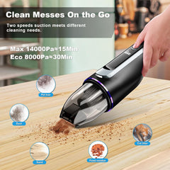 Compact handheld cordless vacuum ideal for small spaces, powerful enough for dust and pet hair on furniture and floors