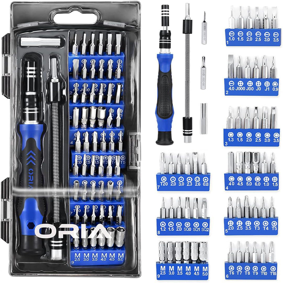 Precision screwdriver kit with multiple bits and compact case, ideal for electronics and small repairs, featuring high-quality metal construction and ergonomic design