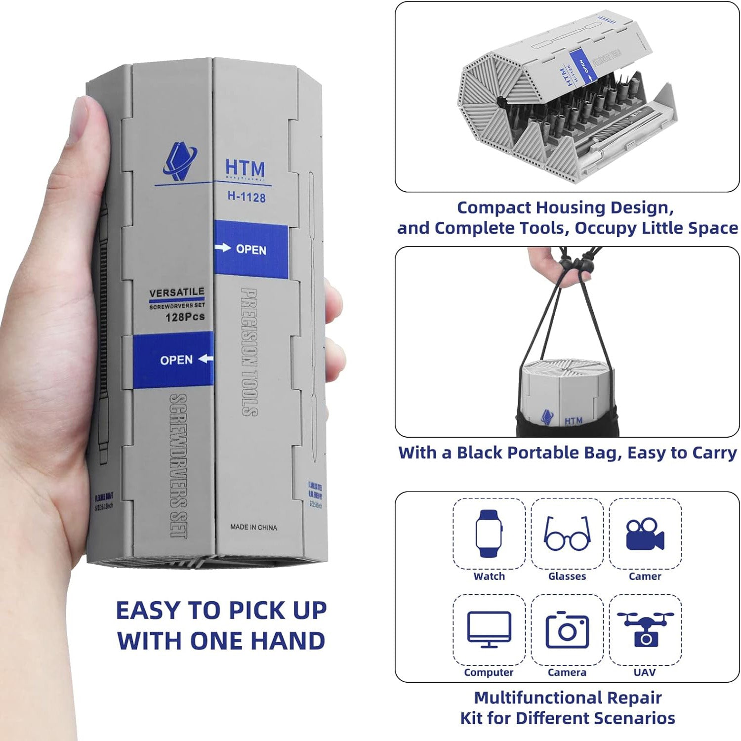 A comprehensive screwdriver set, ideal for various repair and assembly tasks, with a variety of screwdriver tips for different screw sizes