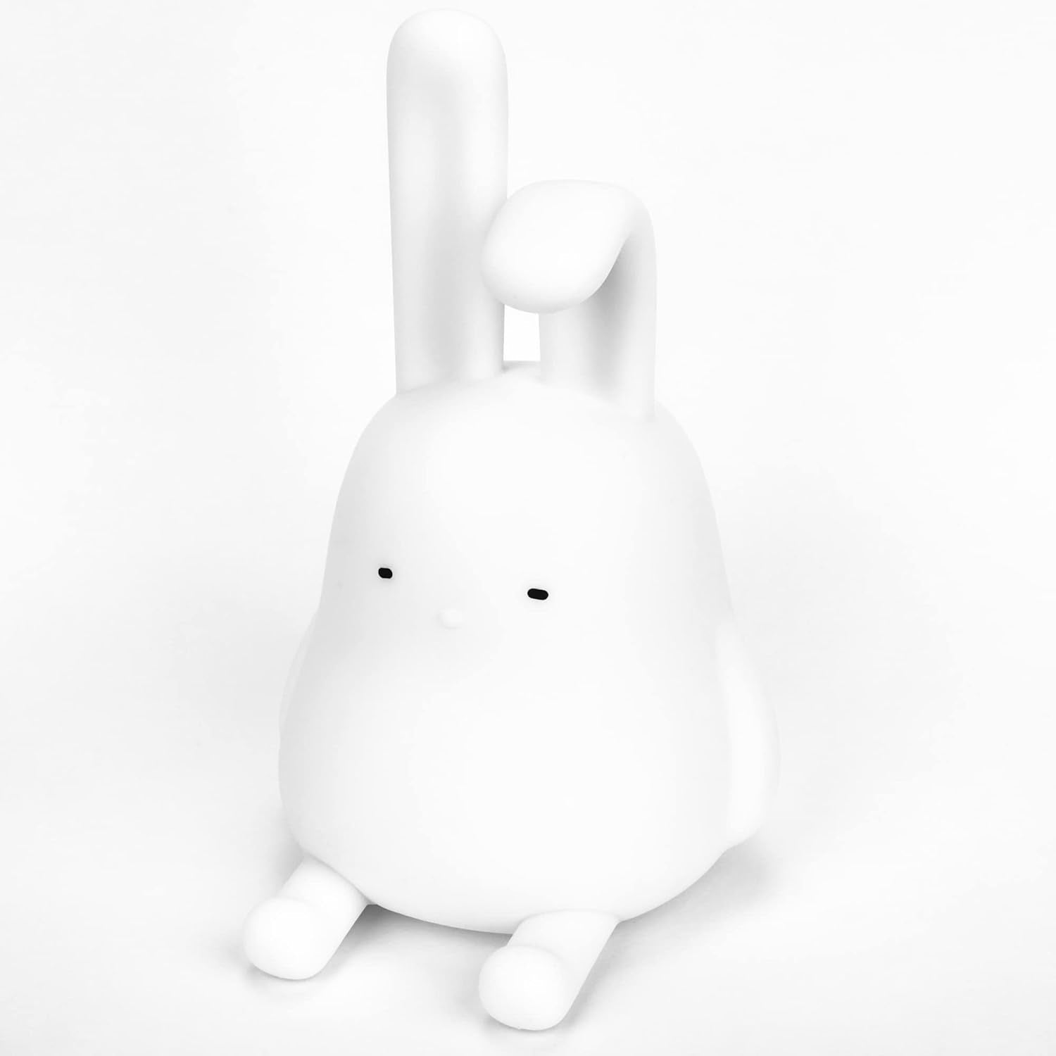 Soft bunny night light with a silicone finish for gentle touch, perfect for adding warmth and comfort to children’s rooms and nurseries