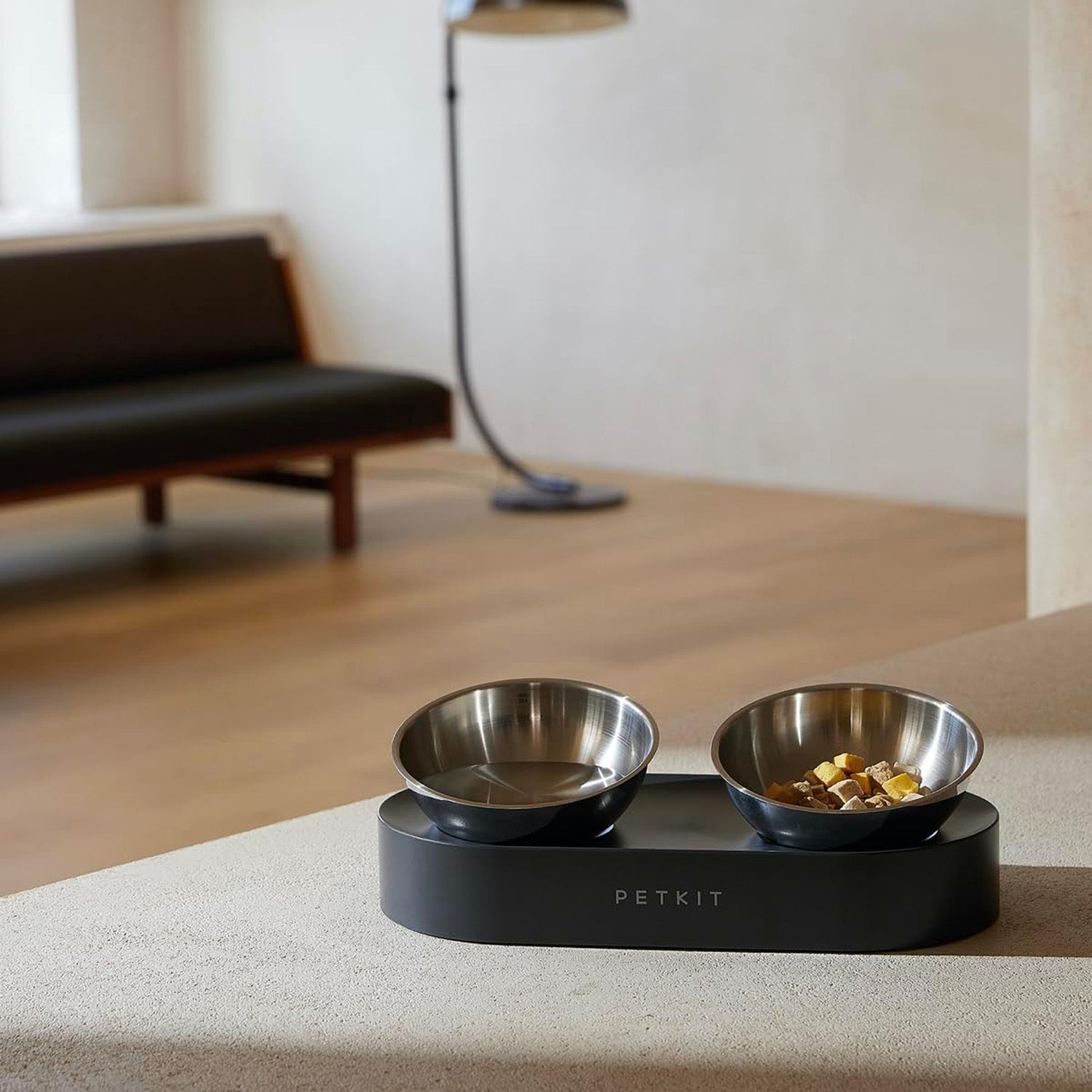 Durable dog food bowl made from eco-friendly materials, ensuring a safe and sustainable feeding option for environmentally conscious pet owners