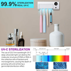 Electric toothbrush cleaner with sterilization timer for safe and effective cleaning