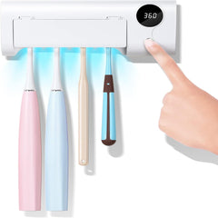 Toothbrush cleaner with timer function for enhanced oral hygiene