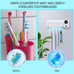 Automatic toothbrush sanitizing cleaner with timer function for daily use