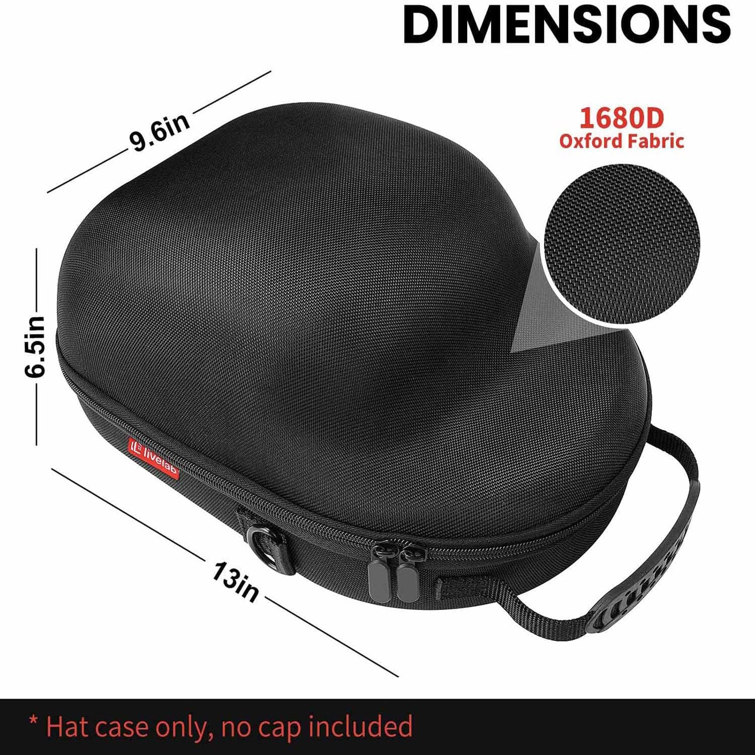 Travel hat storage case with a sleek design, ideal for protecting baseball caps from dust, creases, and impacts during trips