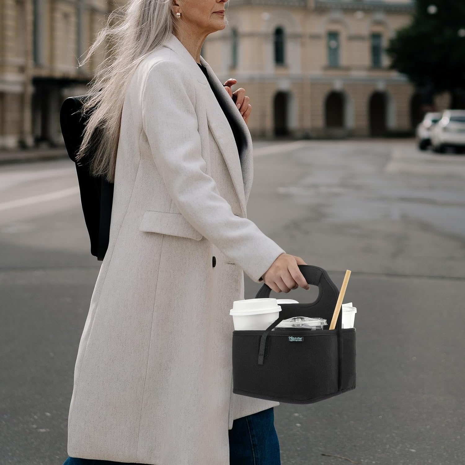 Sturdy Coffee Cup Carrier for Hot Beverages on the Go