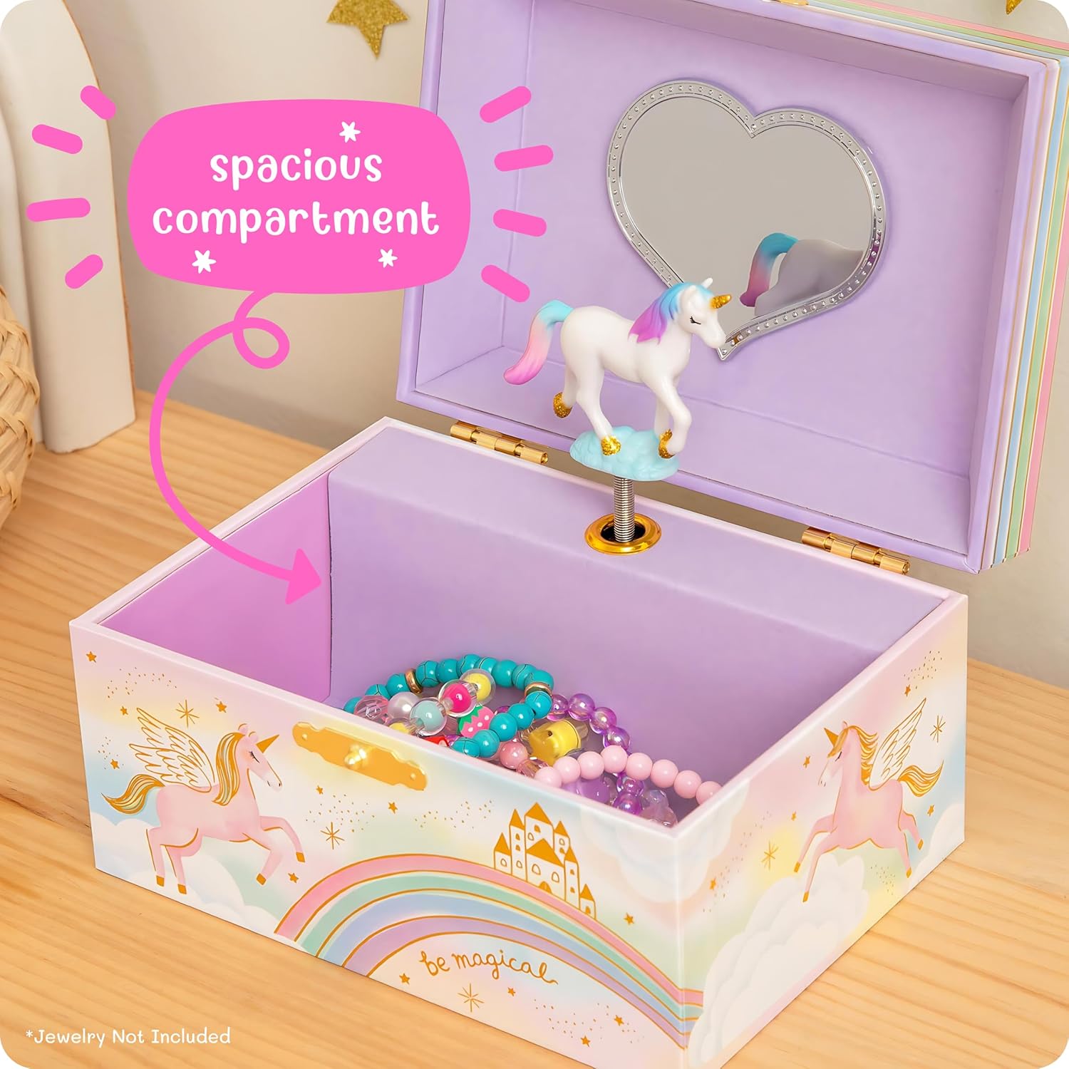 Musical unicorn jewelry box for girls’ accessories
