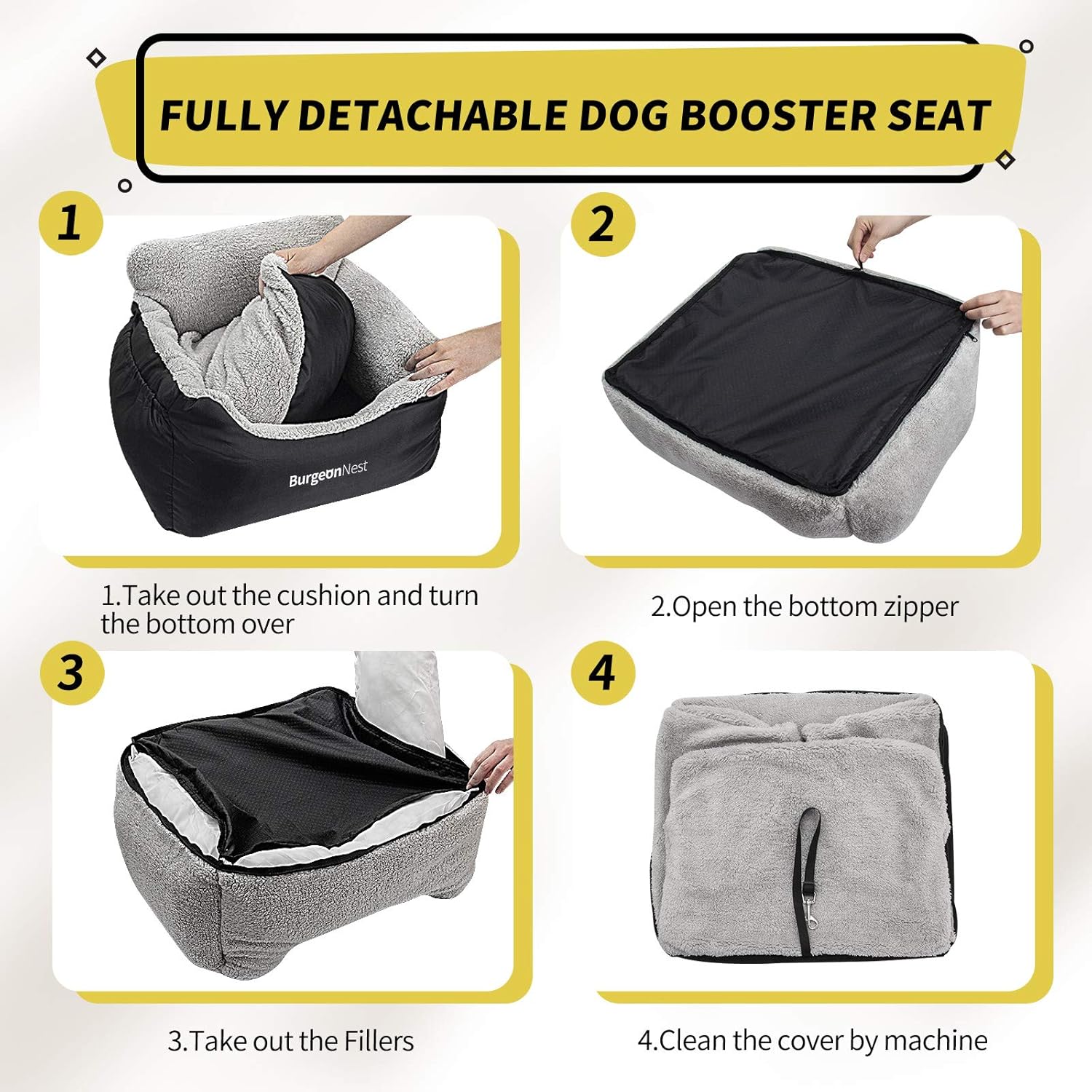 Waterproof dog car seat cover for small dogs, protecting your vehicle’s upholstery while providing a cozy and secure space for your furry companion